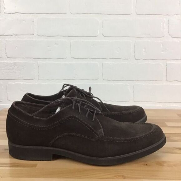𝅺HUSH Puppies men shies maroon brown suede leather classic dress comfortable 8 - Picture 3 of 14